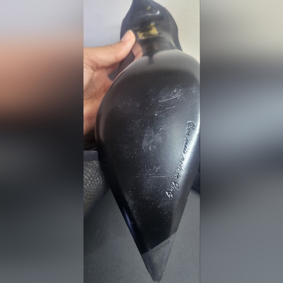 Dolce & Gabbana Black Tulle Thigh-High Boots Size 40 ABOUT 9 - Picture 8 of 14